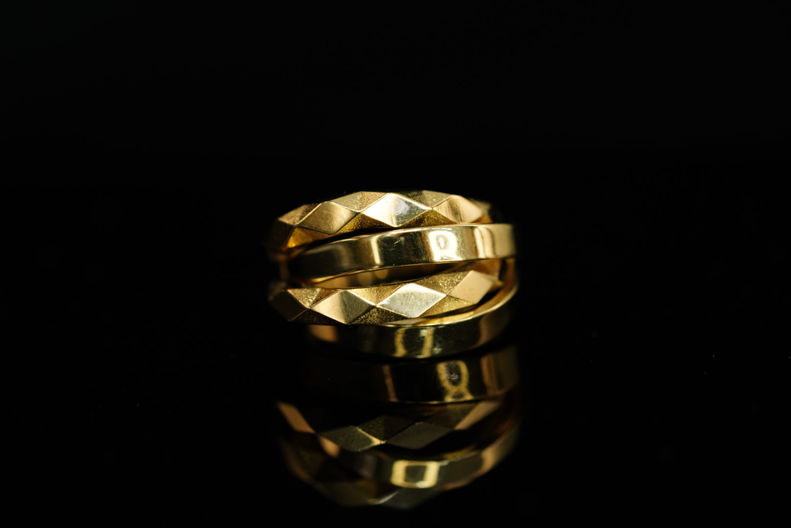 14k Shiny Layers Ring