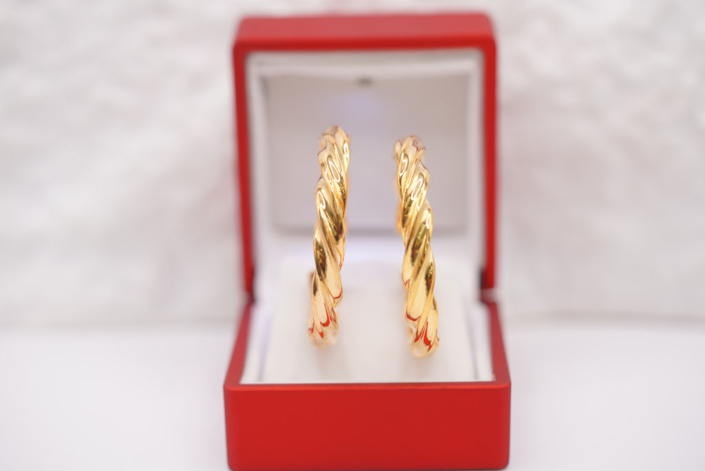 10k Hoop Earrings - Velvet Shine