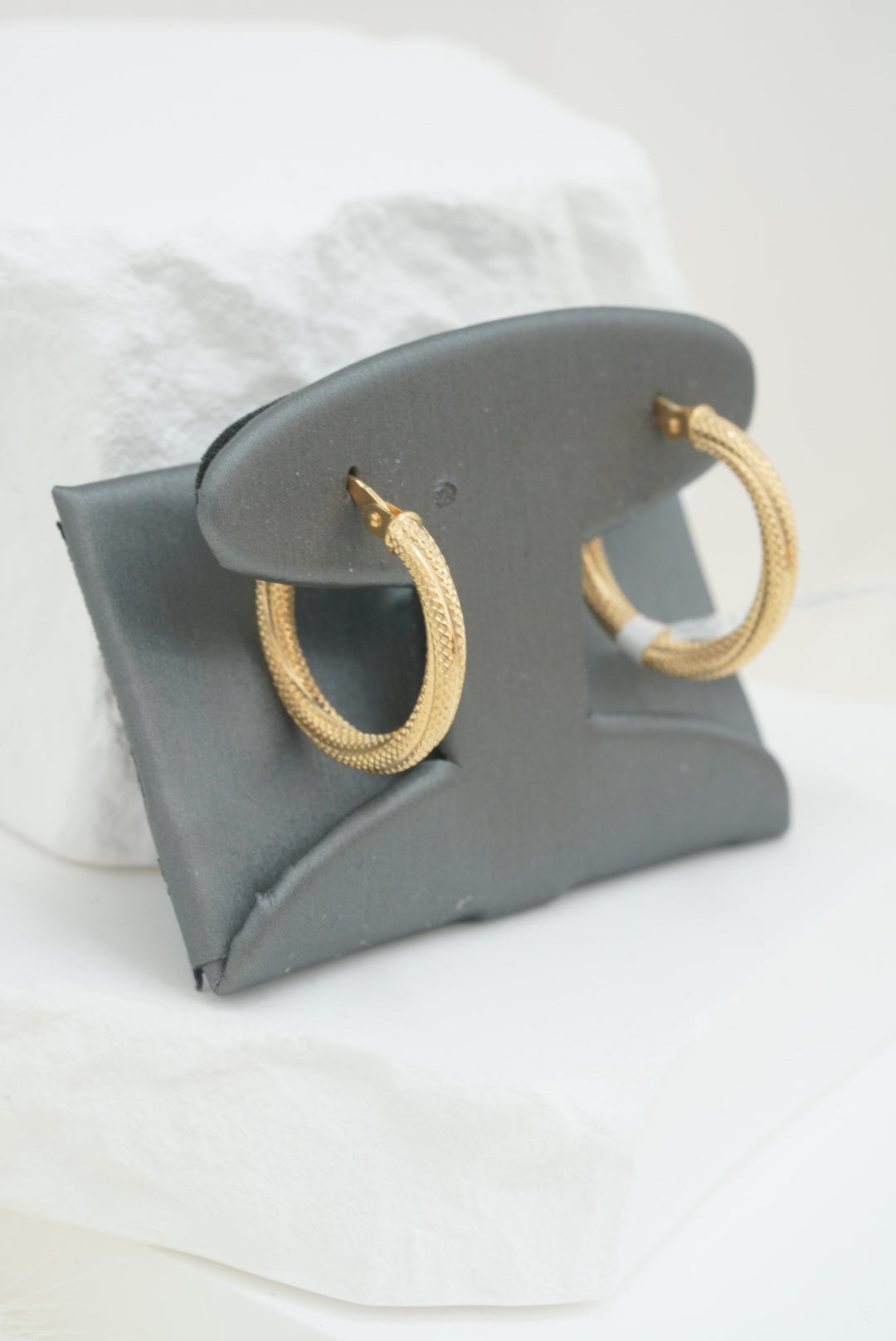 14k Hoops - Golden Snowy