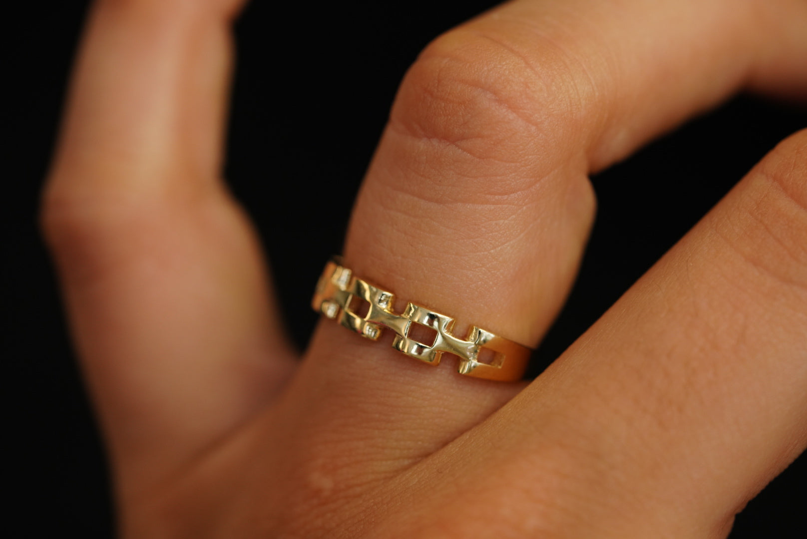 14k Squares Ring