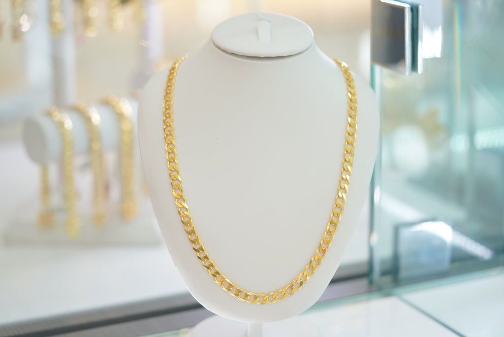 Silver Diamond Cut Chain - Bold Link