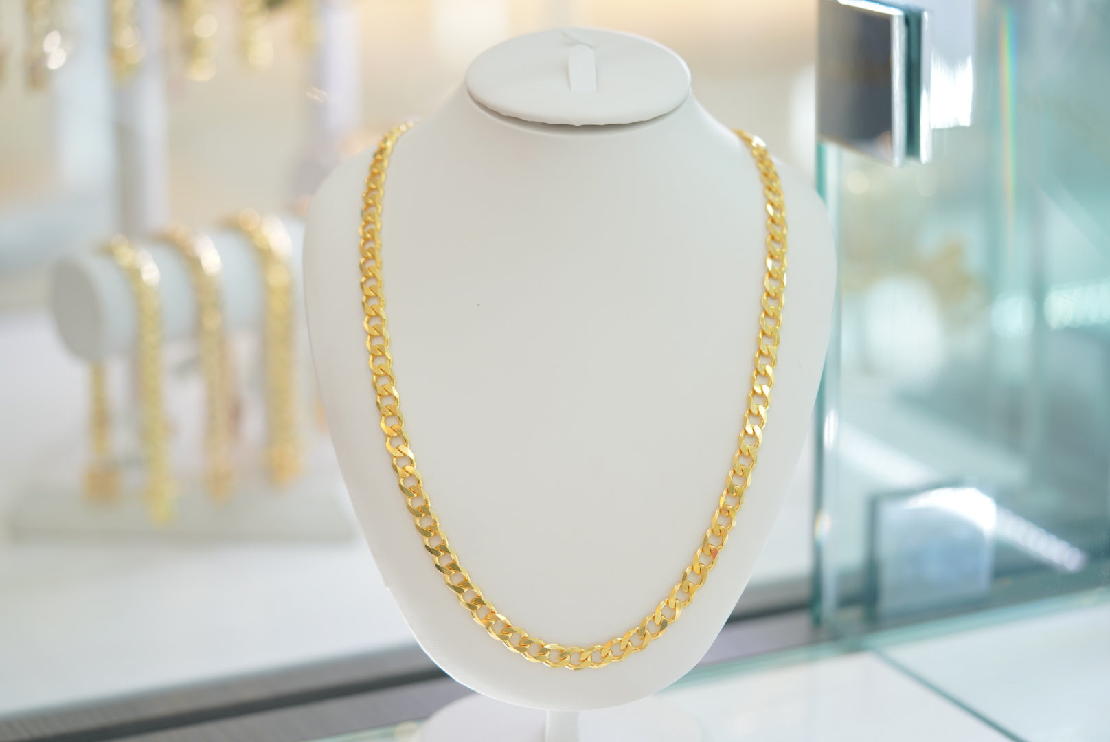 Silver Diamond Cut Chain - Bold Link