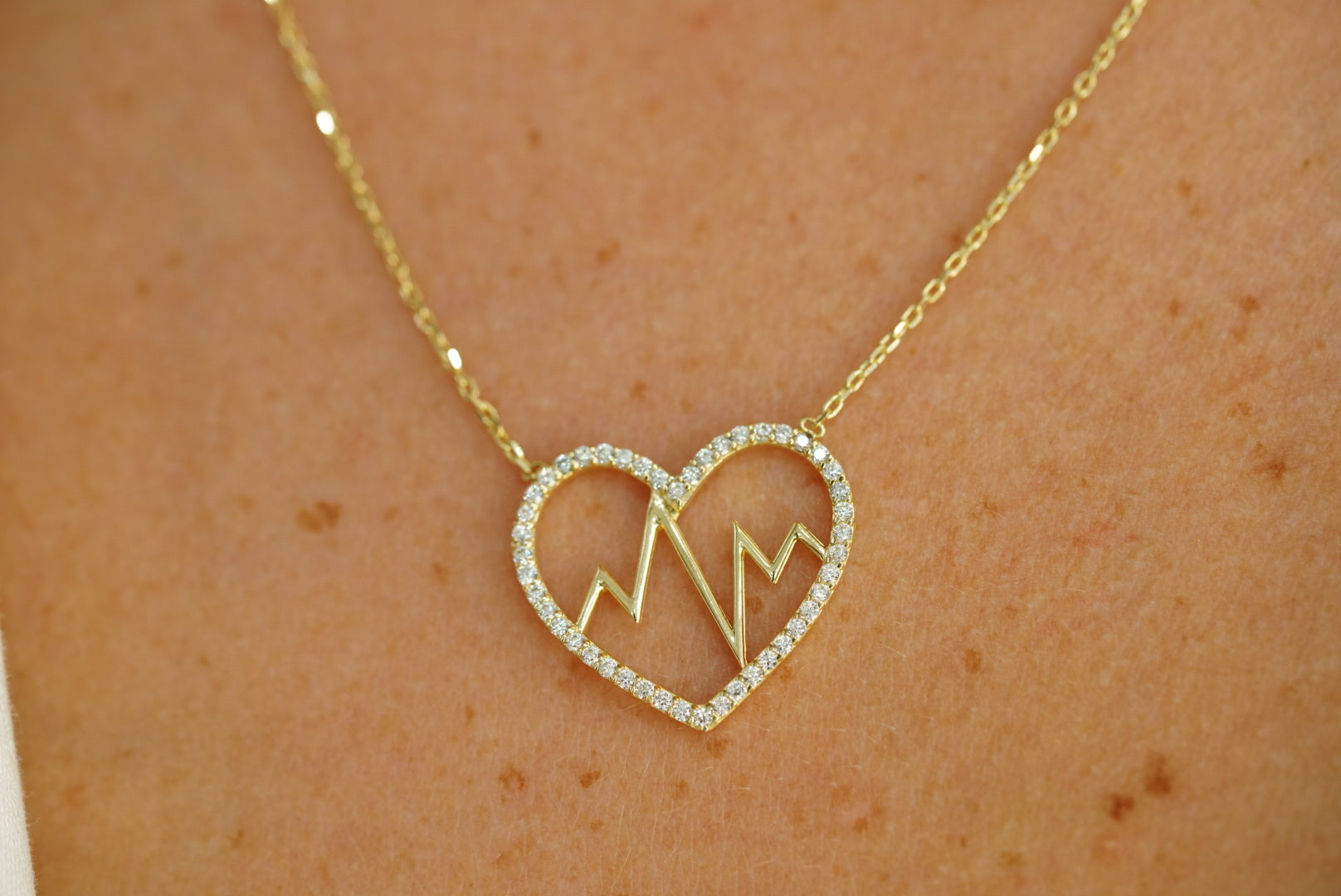 14k Heart Necklace and FREE Earring