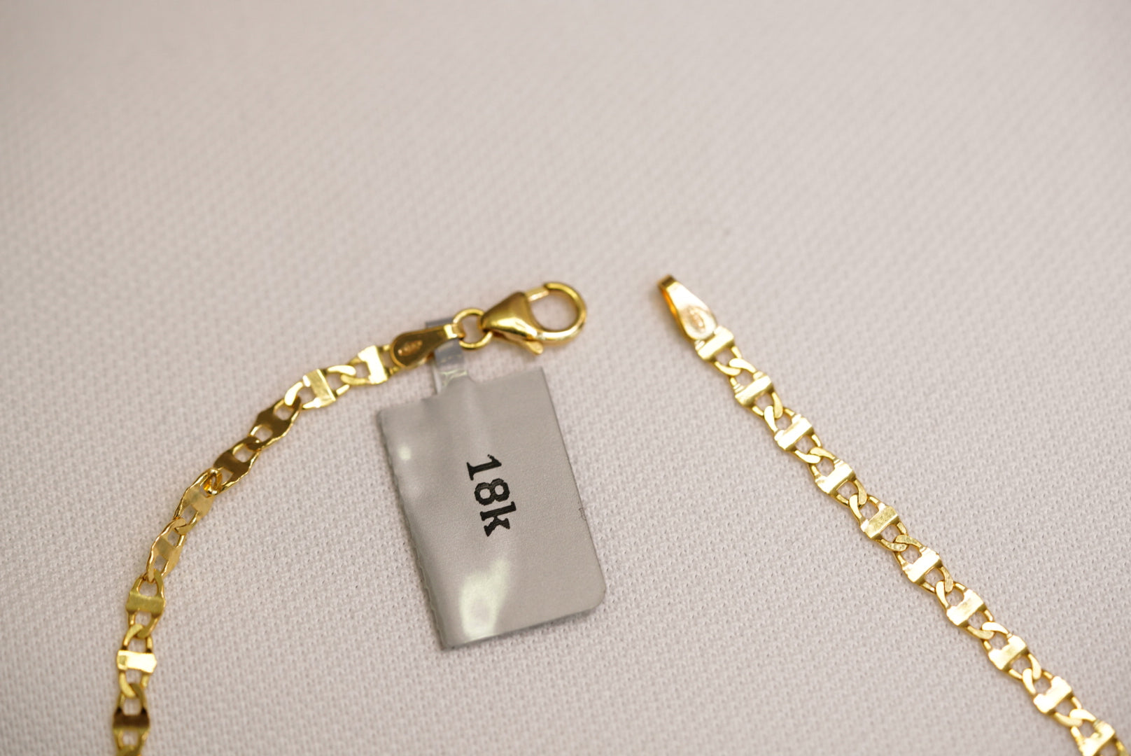 18k ADN Chain and ID Bracelet Set