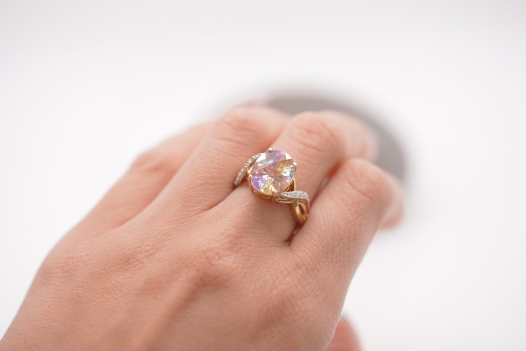 14k Women’s Ring - Crystal Rainbow