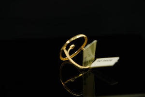 14k Oval Crystal Ring