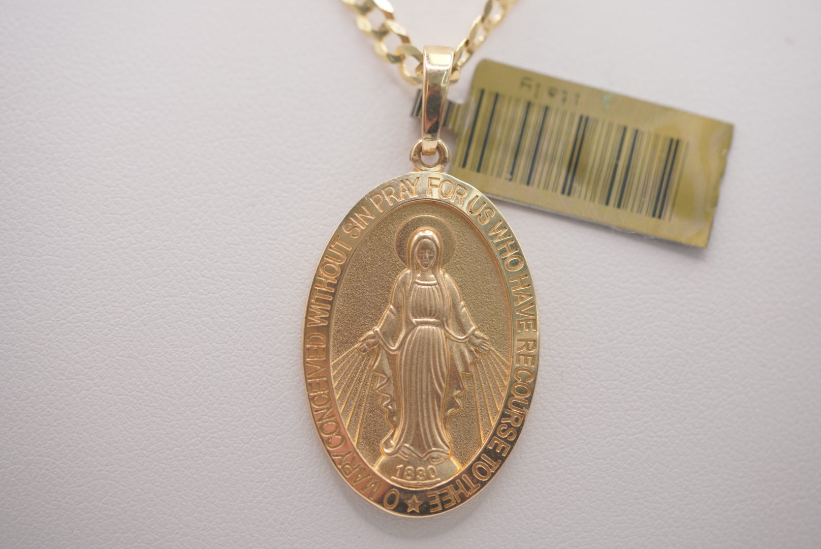 14k D Cut Chain with Pendant - Always Faithful