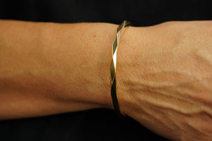 14k Three Gold Bangle