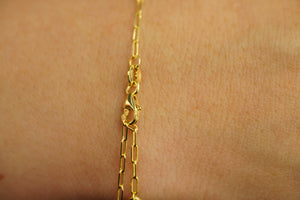 14k Clip Heart Pendant Bracelet