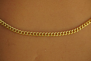 14k Key, Wing and Heart Cuban Link Chain with Pendant