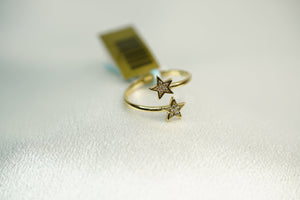 14k Two Stars Ring