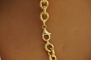 14k Thick Rolo Necklace