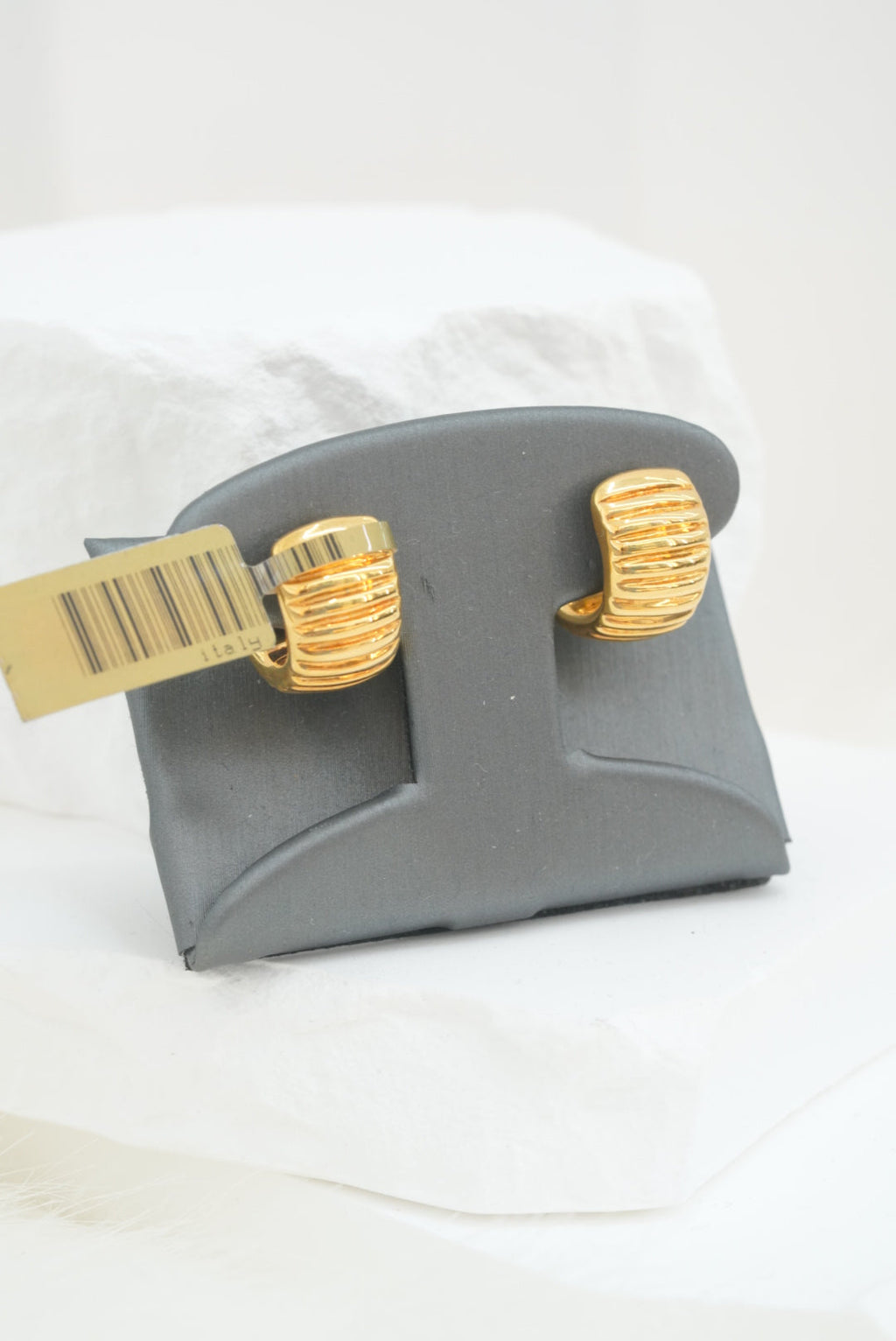 14k Hoops - Horizontal Lines