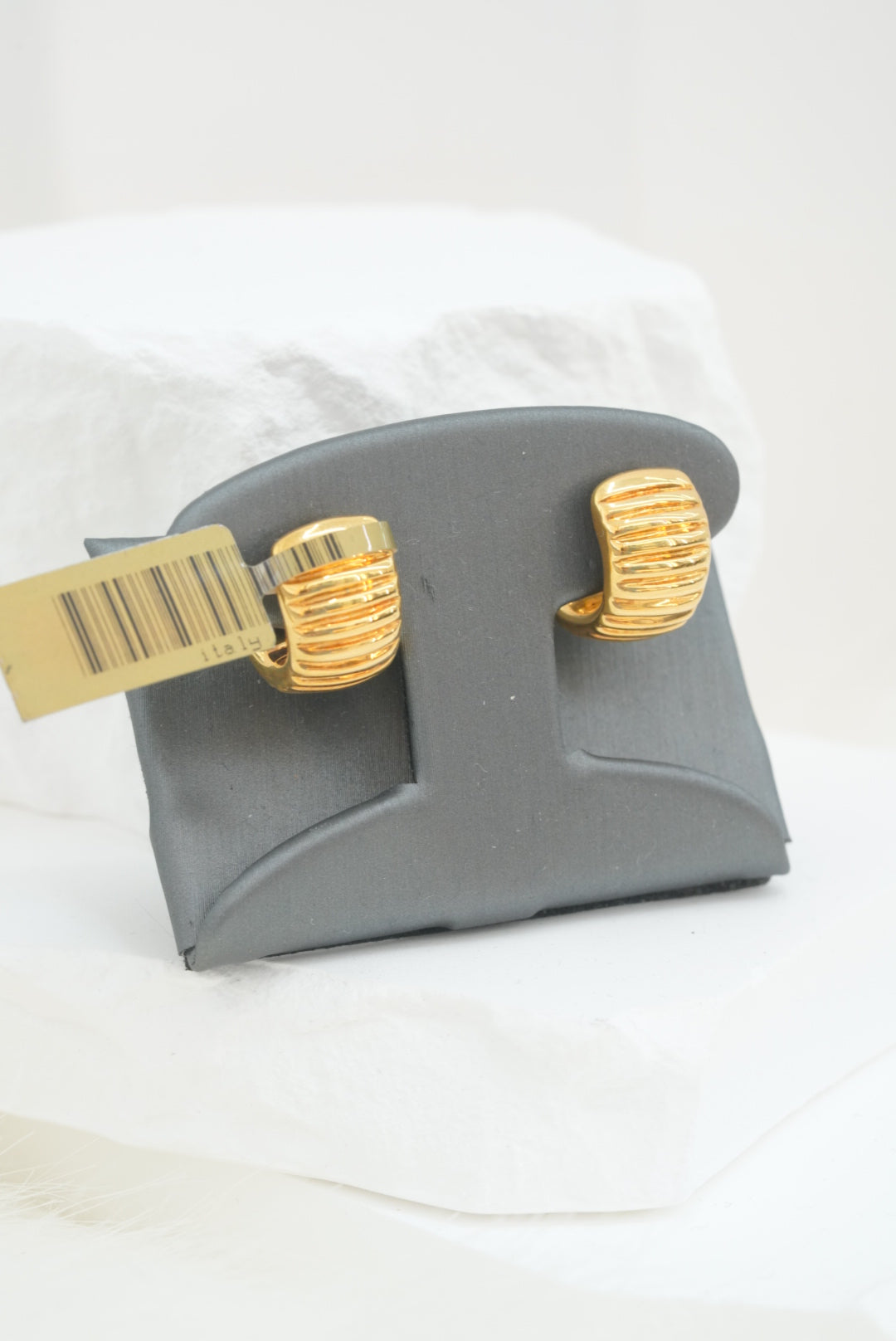 14k Hoops - Horizontal Lines
