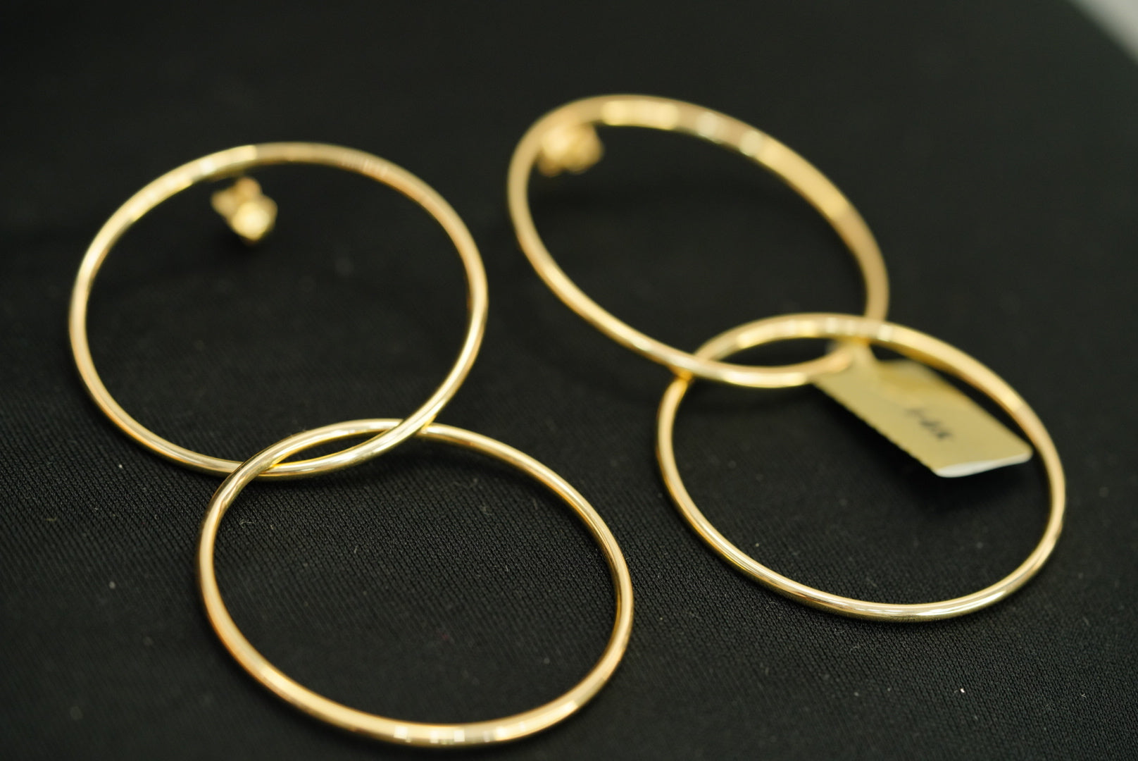 14k Double Circle Hoop