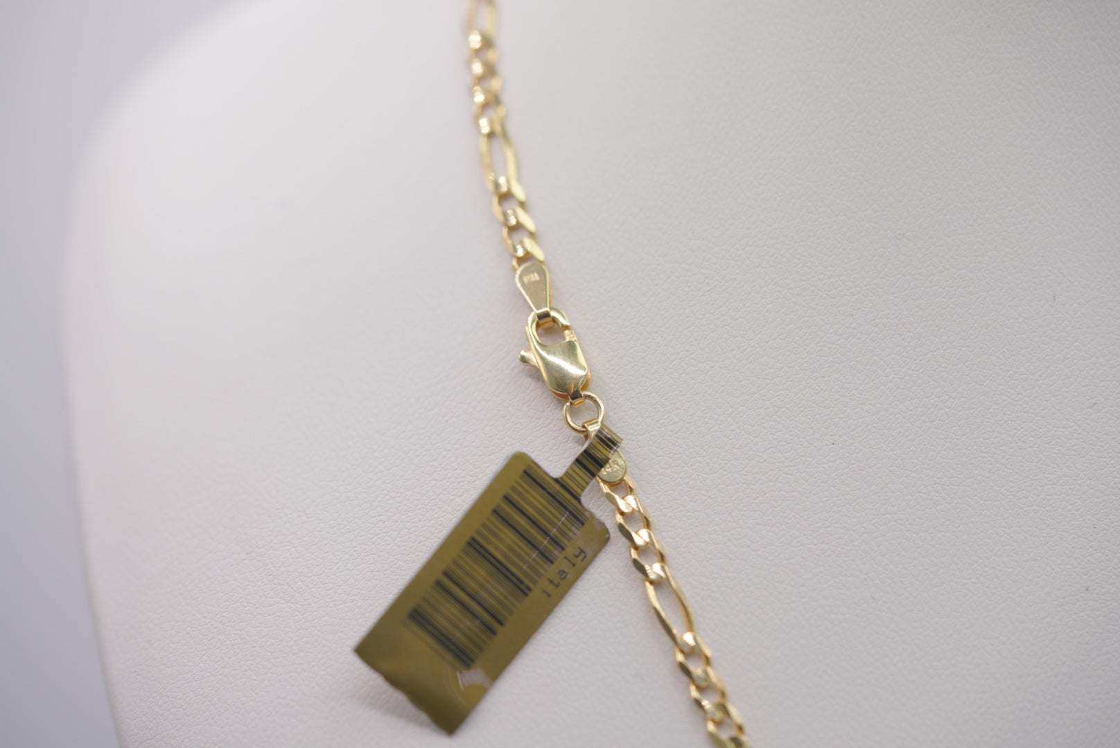 14k Figaro Chain with Pendant - Bedtime Prayer