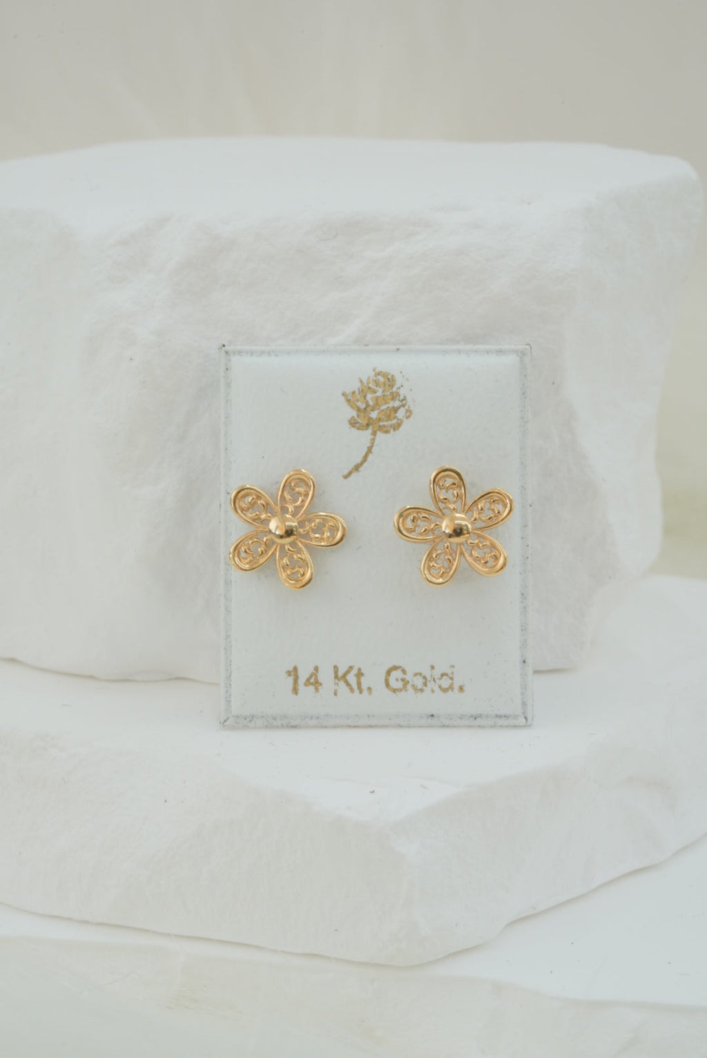 14k Baby Earrings - Flowers