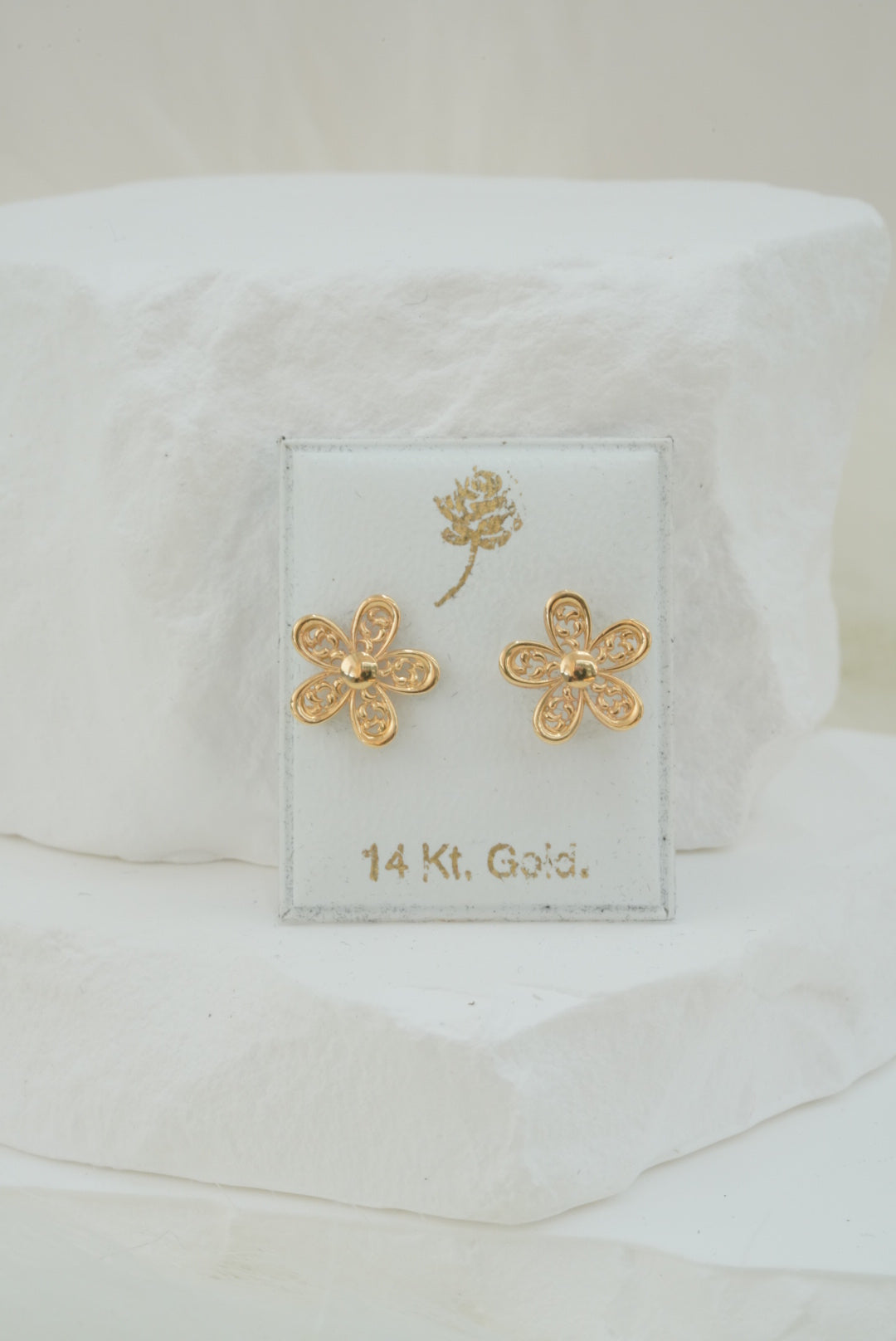 14k Baby Earrings - Flowers