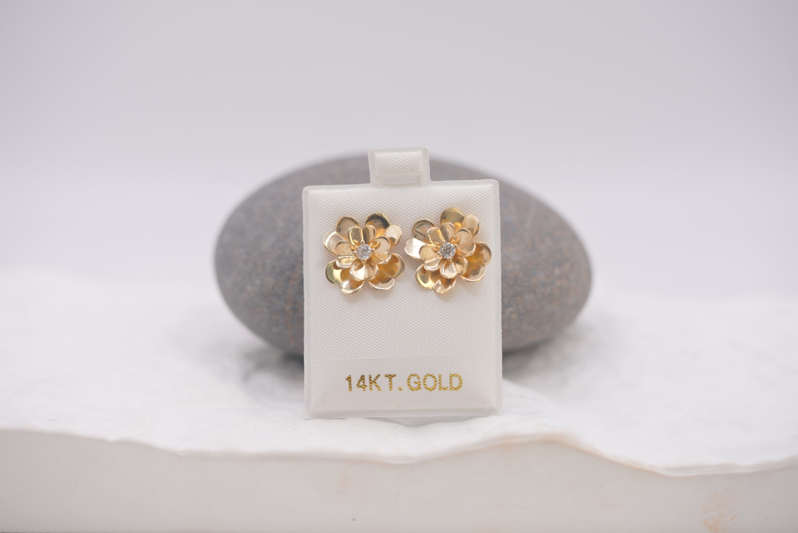 14k Women’s Earrings - Flower Beauty