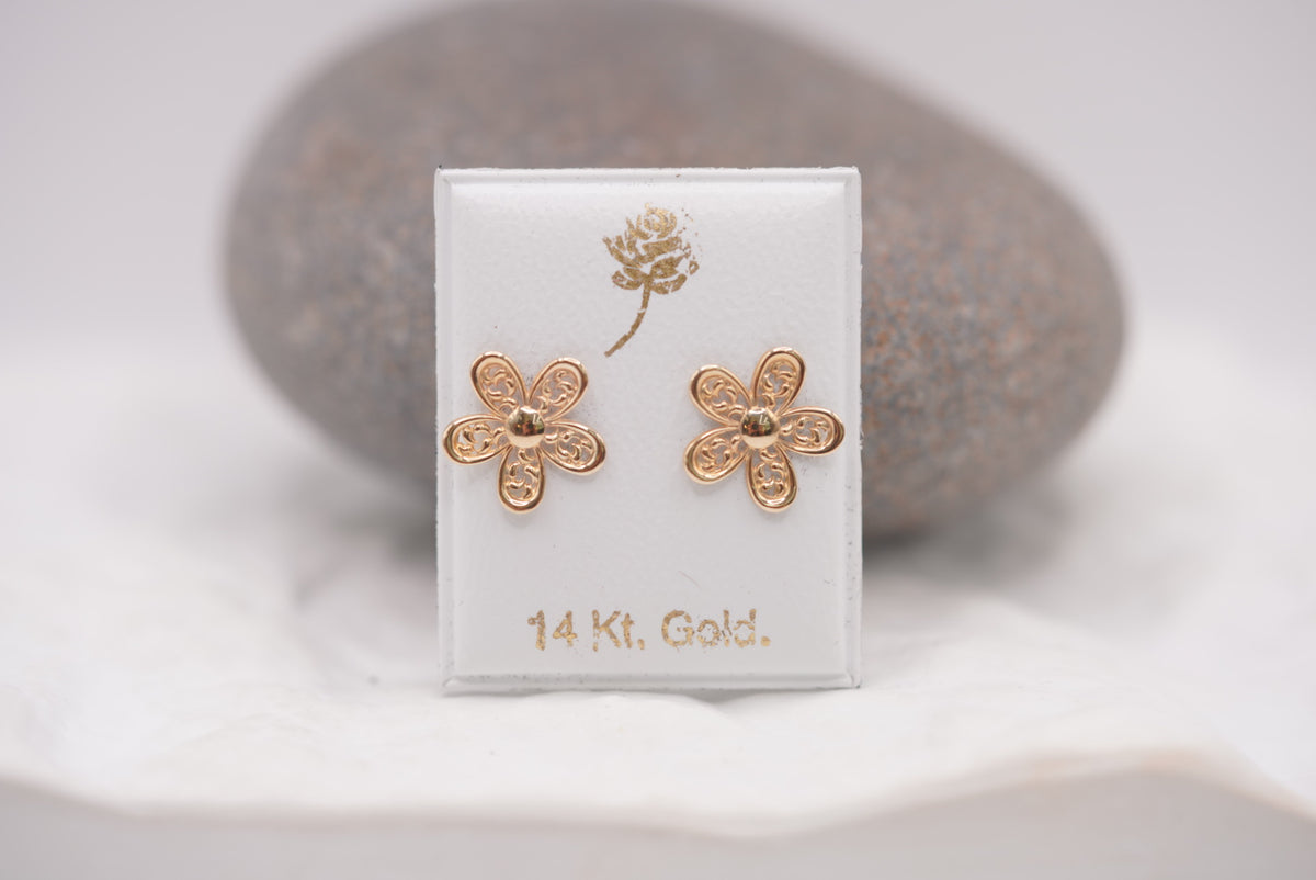 14k Earrings - Sweet Flower