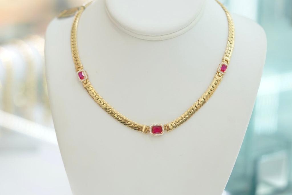 14k Necklace - Red Gold Beauty