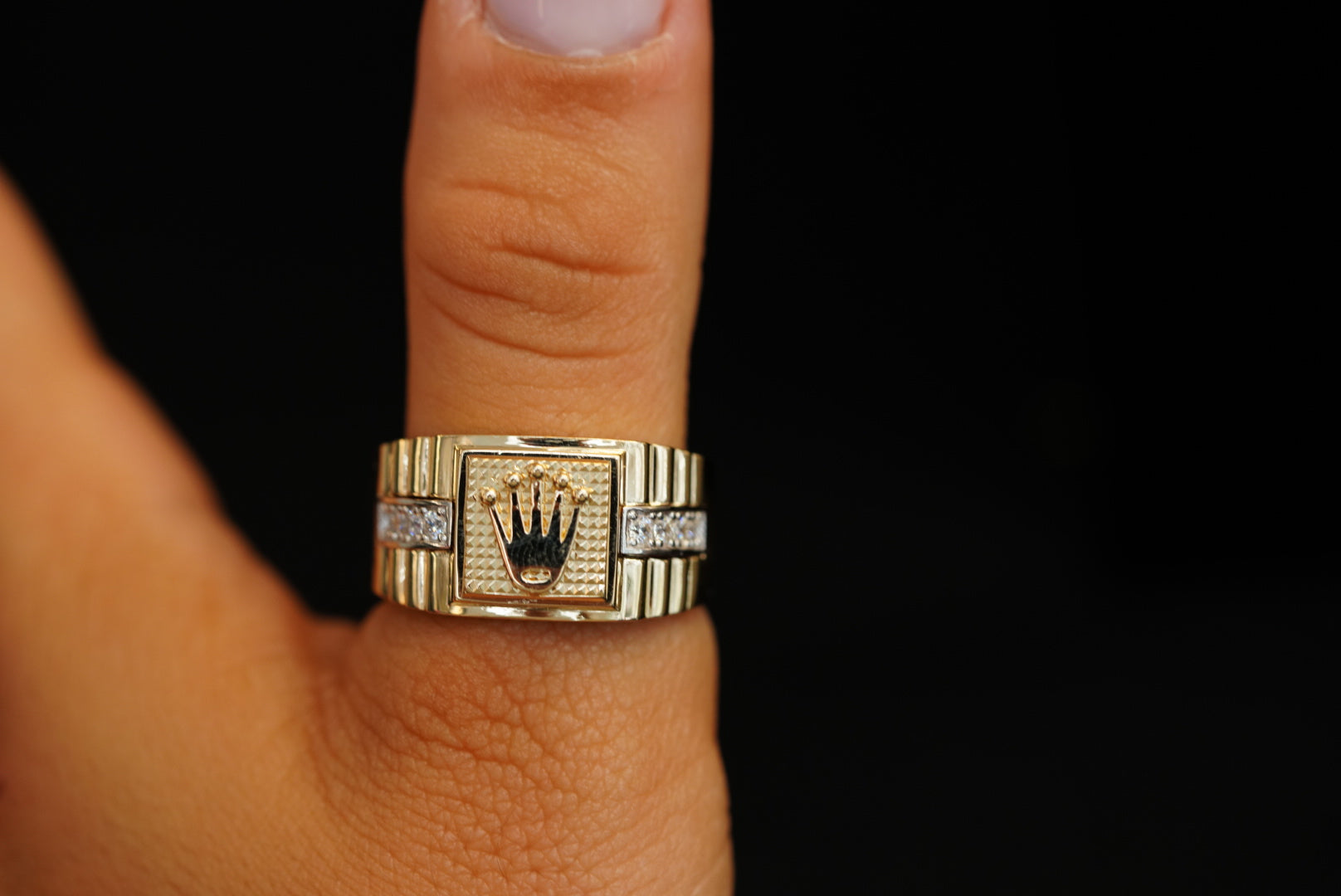 14k Two Gold Crown Ring