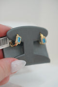 10k Hoops - Blue Crystal