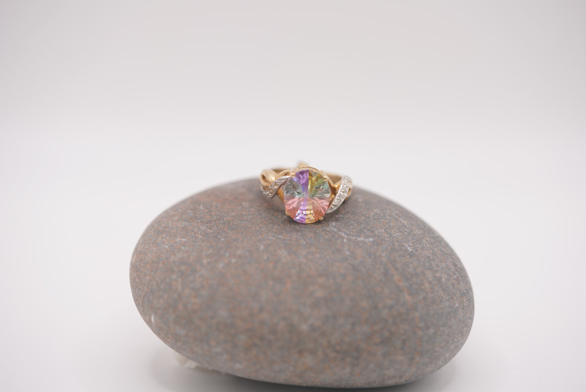 14k Women’s Ring - Crystal Rainbow