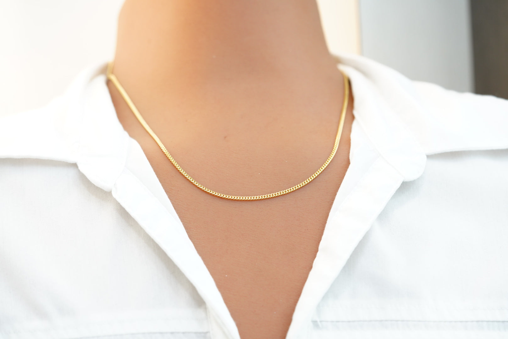 10k/14k Solid Chain - 2mm Cuban Link