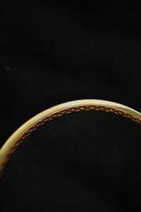 14k Gold Leaves Bangle Bracelet