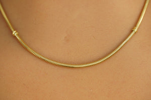 14k Cable Necklace with Heart Lock