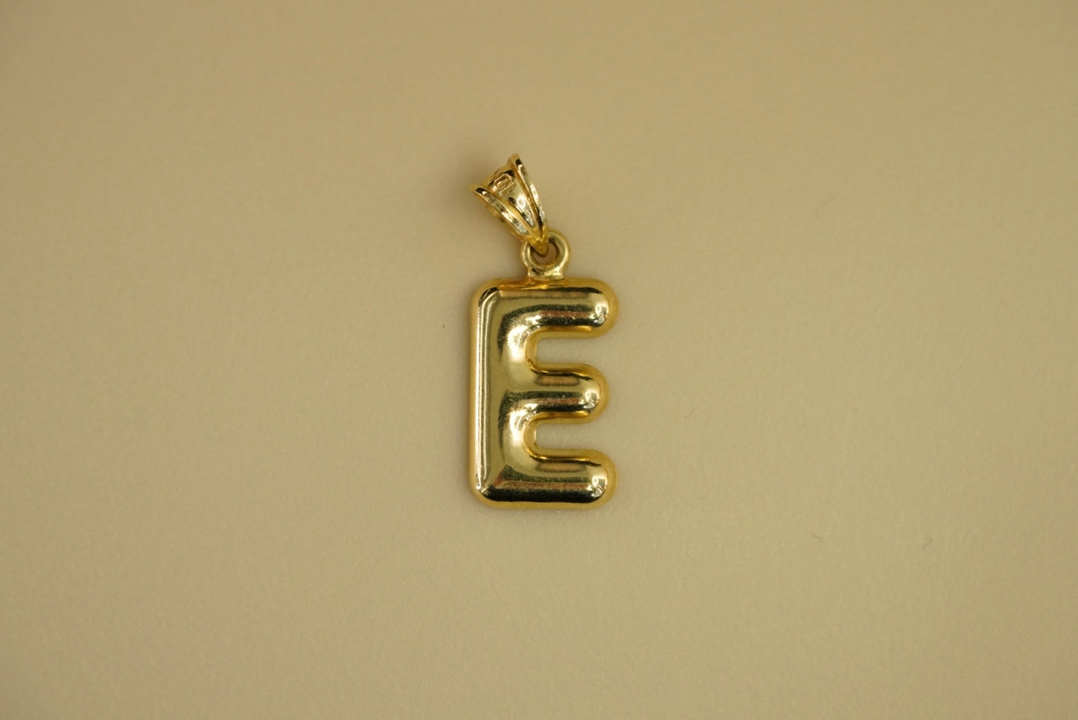 10k Chubby Initial Pendant