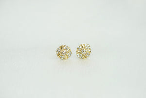 14k Swirl Stud Earring