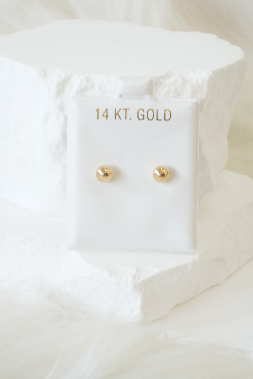 14k Baby Earrings - Perfect Spheres