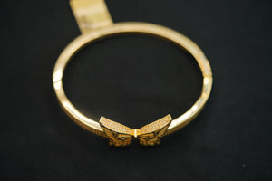 14k Golden Butterfly Bangle Bracelet