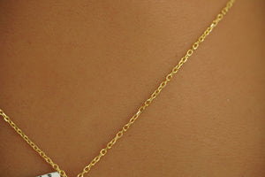 14k Crystal Heart Necklace