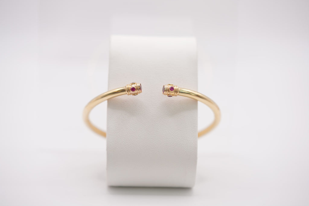 14k Women’s Bracelet - Red Stones