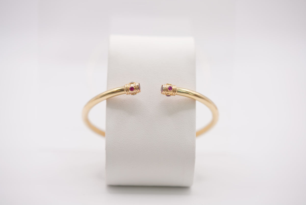 14k Women’s Bracelet - Red Stones