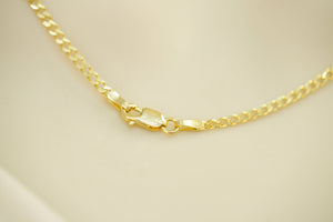 14k 2pcs Set Cuban Link & Curb Chain