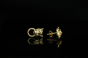 14k Panther Stud Earrings