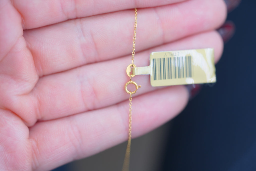 14k Necklace - Purple Stone