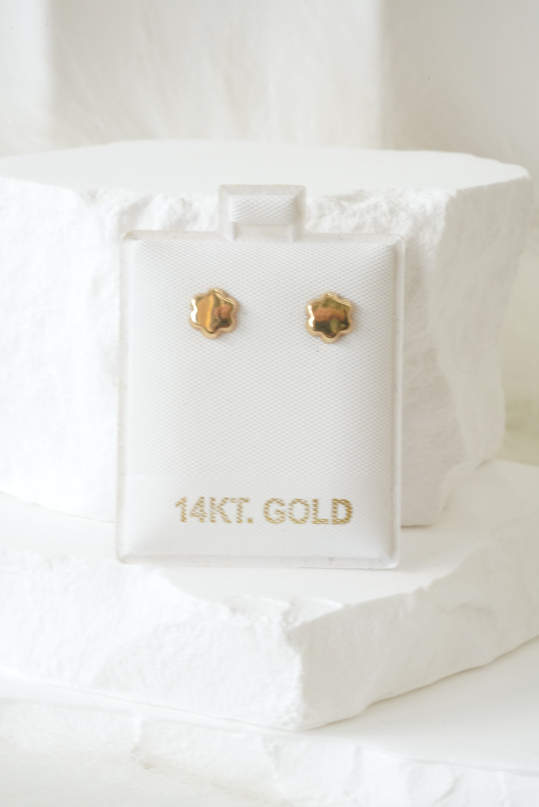 14k Baby Earrings - Tiny Flower
