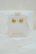 10k Earrings - Shiny Hearts