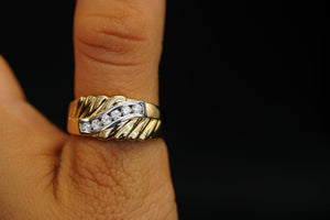 14k Matrimony Curves Two Gold Trio Set