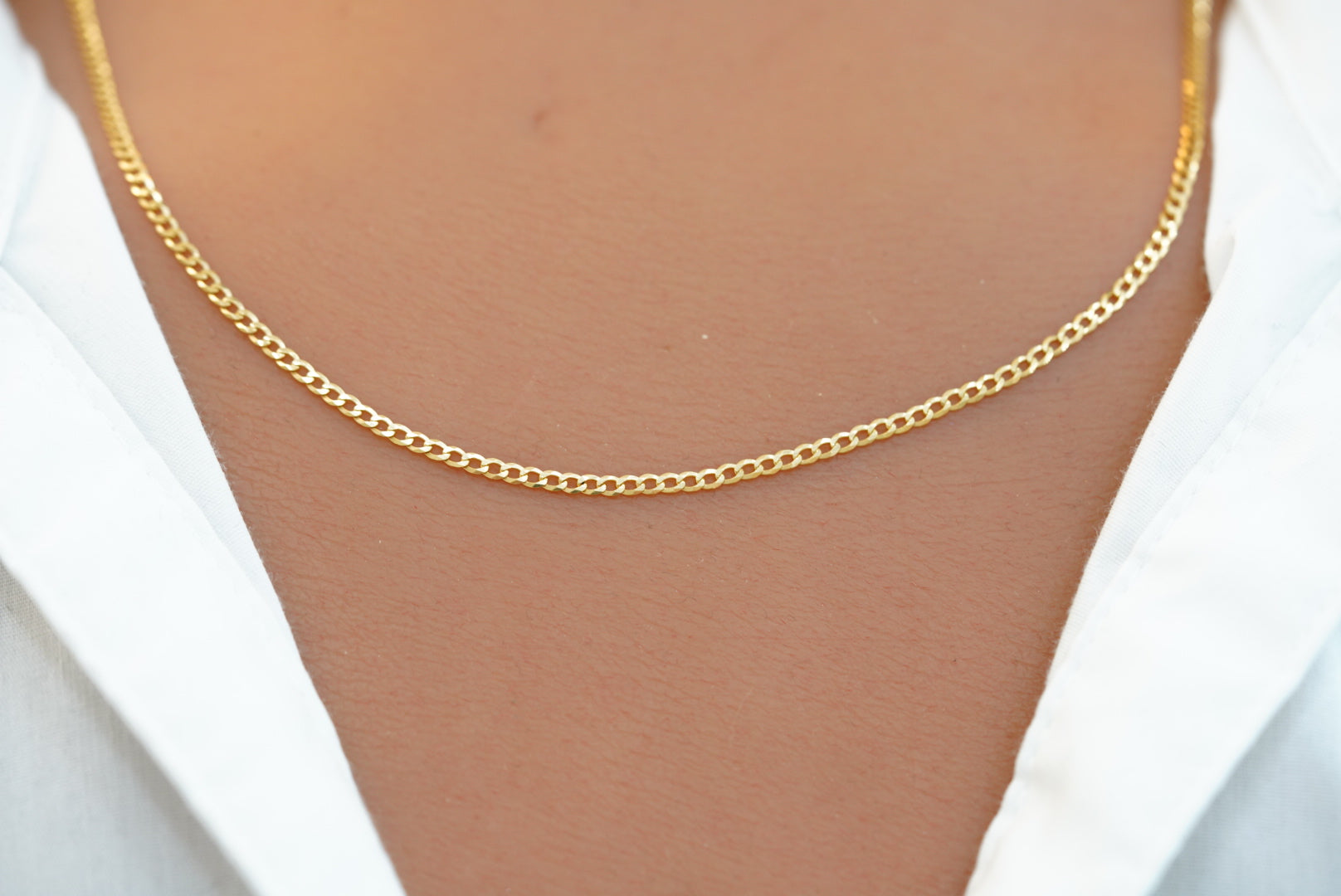 10k Diamond Cut Chain - Delicate & Timeless