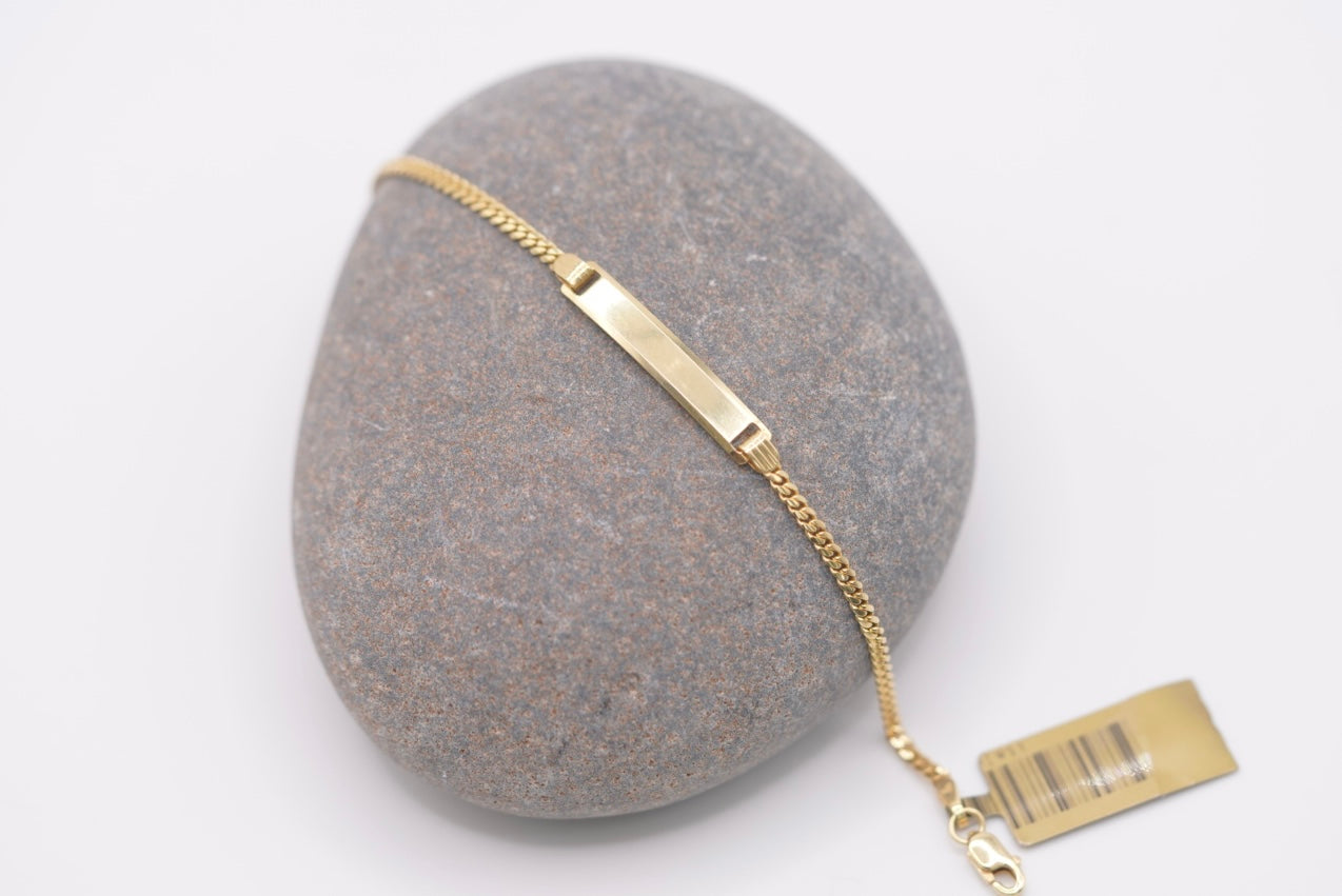 14k Baby Bracelet - Cuban Link Elegance