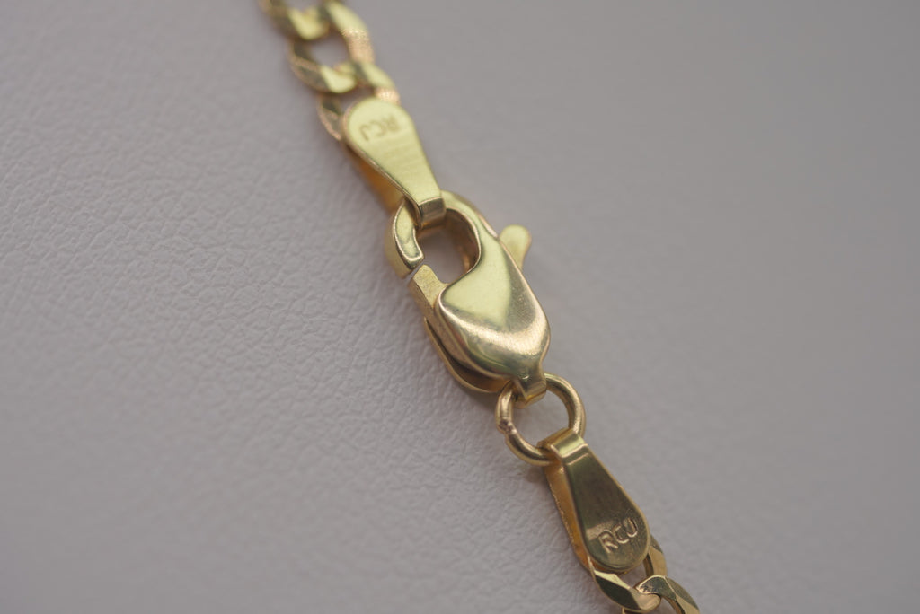 14k D Cut Chain with Pendant - Always Faithful