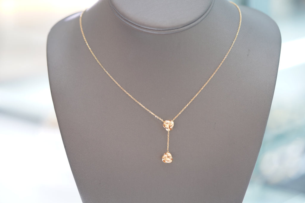 14k Women’s Necklace - Two Knots