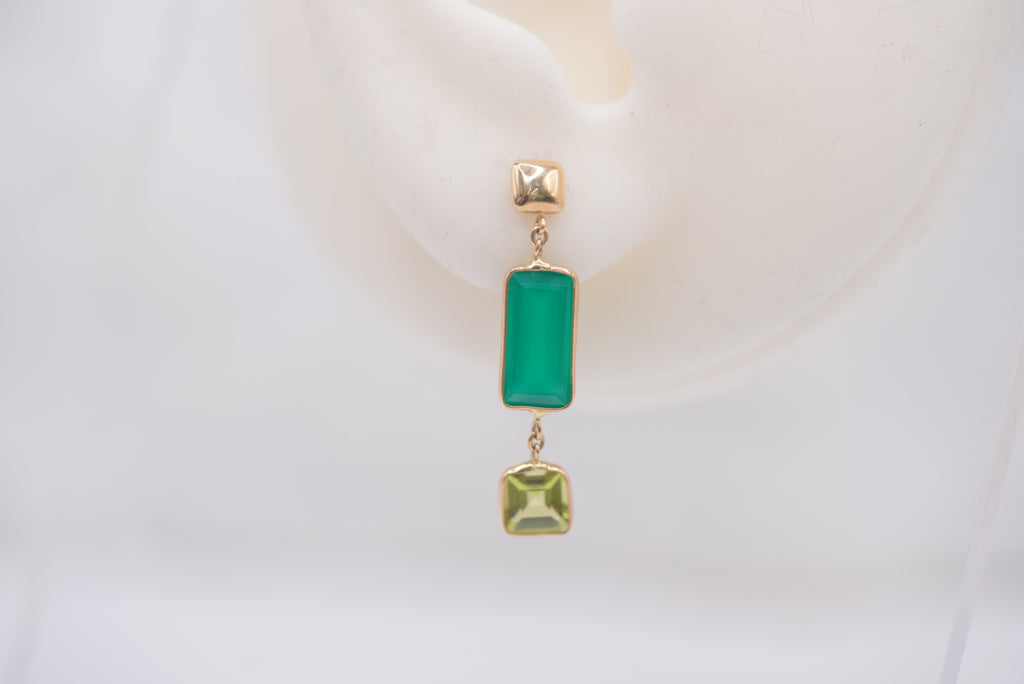 14k Gold Earrings - Green Season