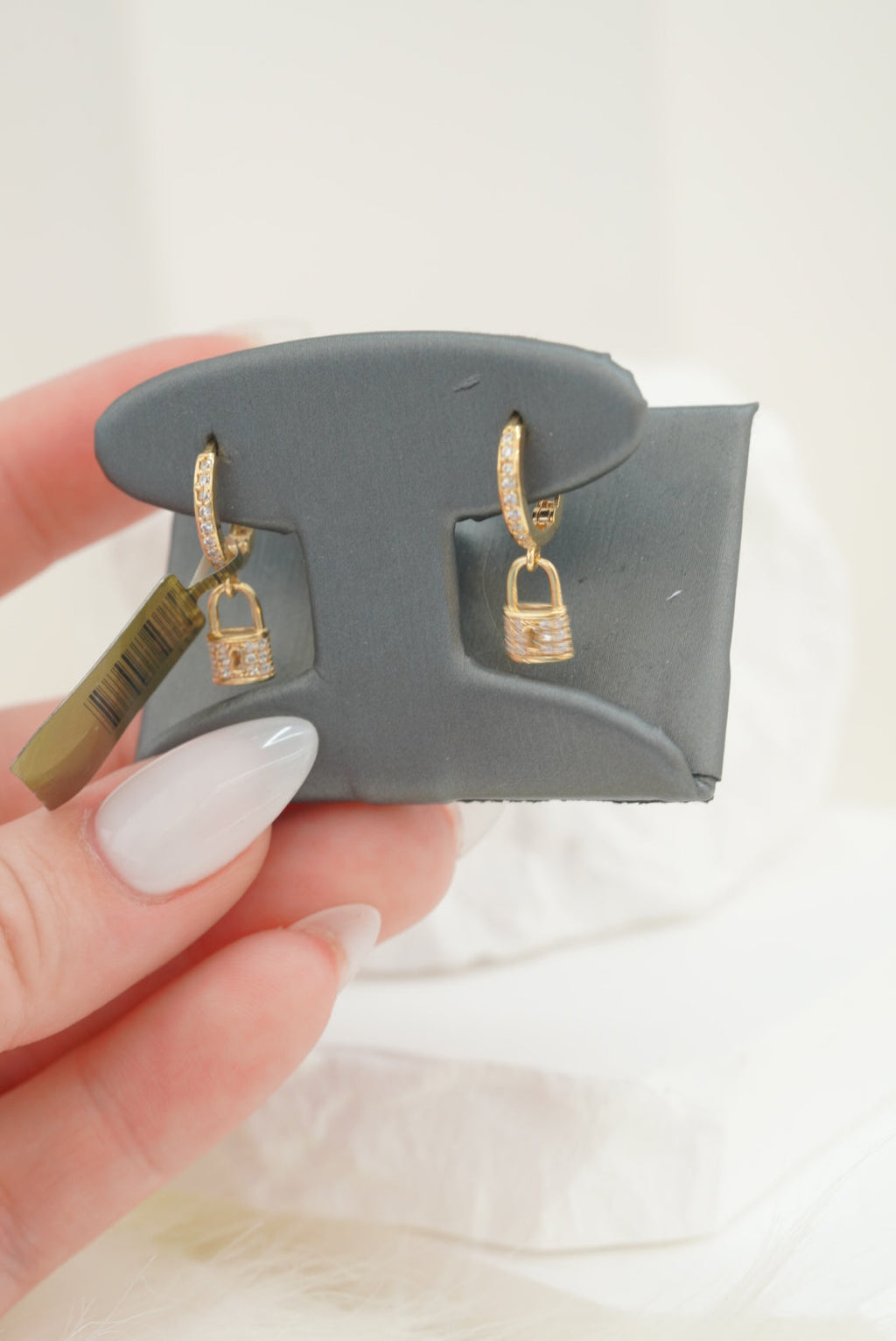 14k Hoops - Crystal Lock
